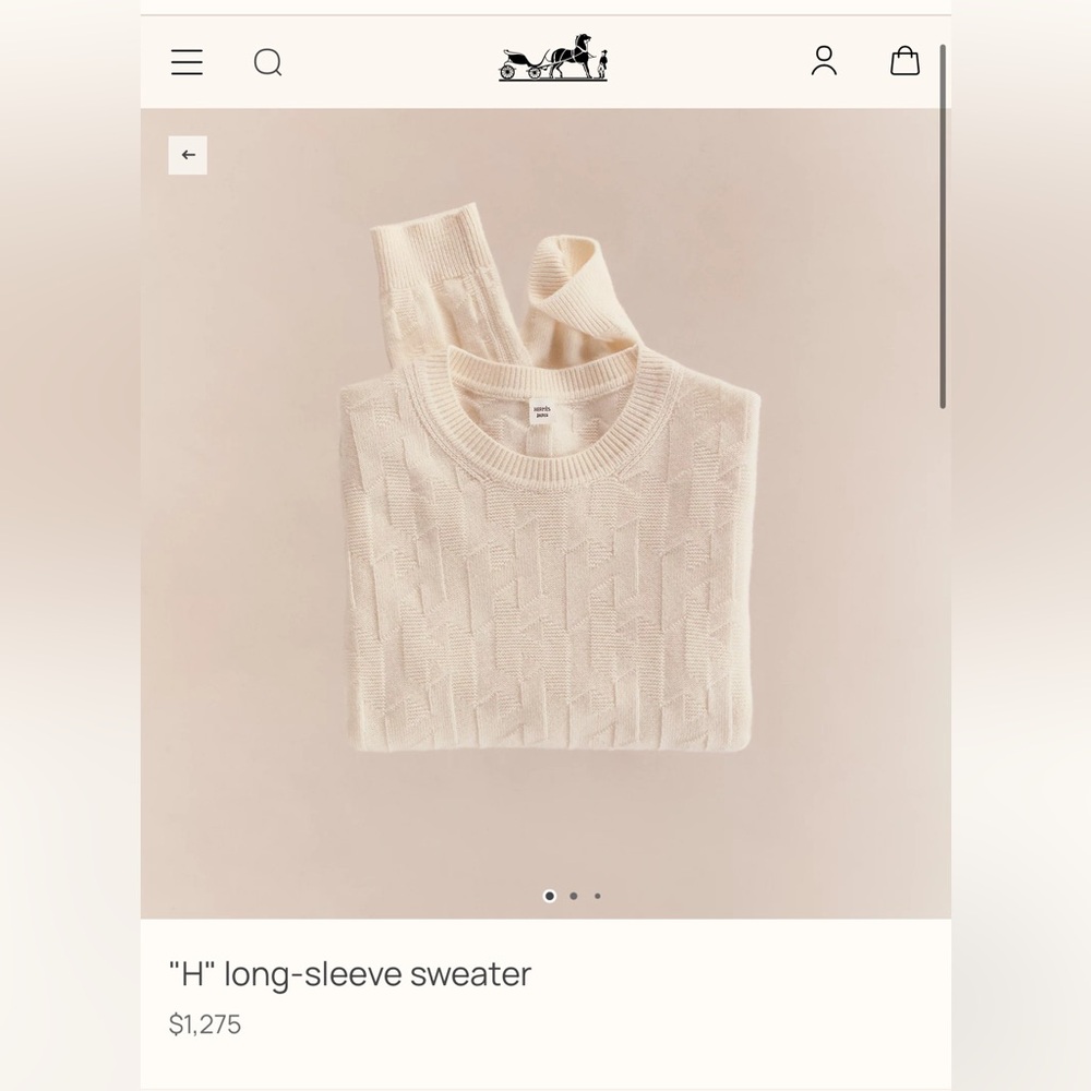 NWT Authentic Hermes H sweater